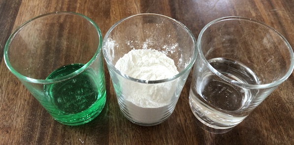 Materials for making the model Martian volcano erupt