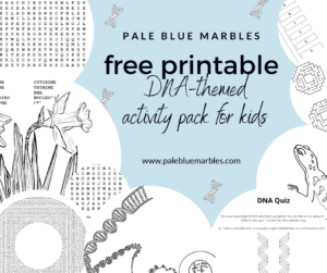 DNA activity pack for kids with puzzles, worksheets, quiz and colouring pages