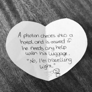 Science joke for kids about photons