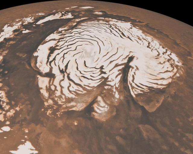 The northern ice cap of Mars