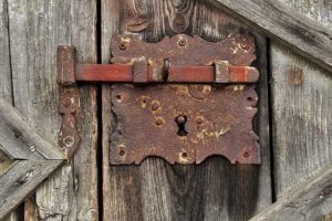 A rusty lock